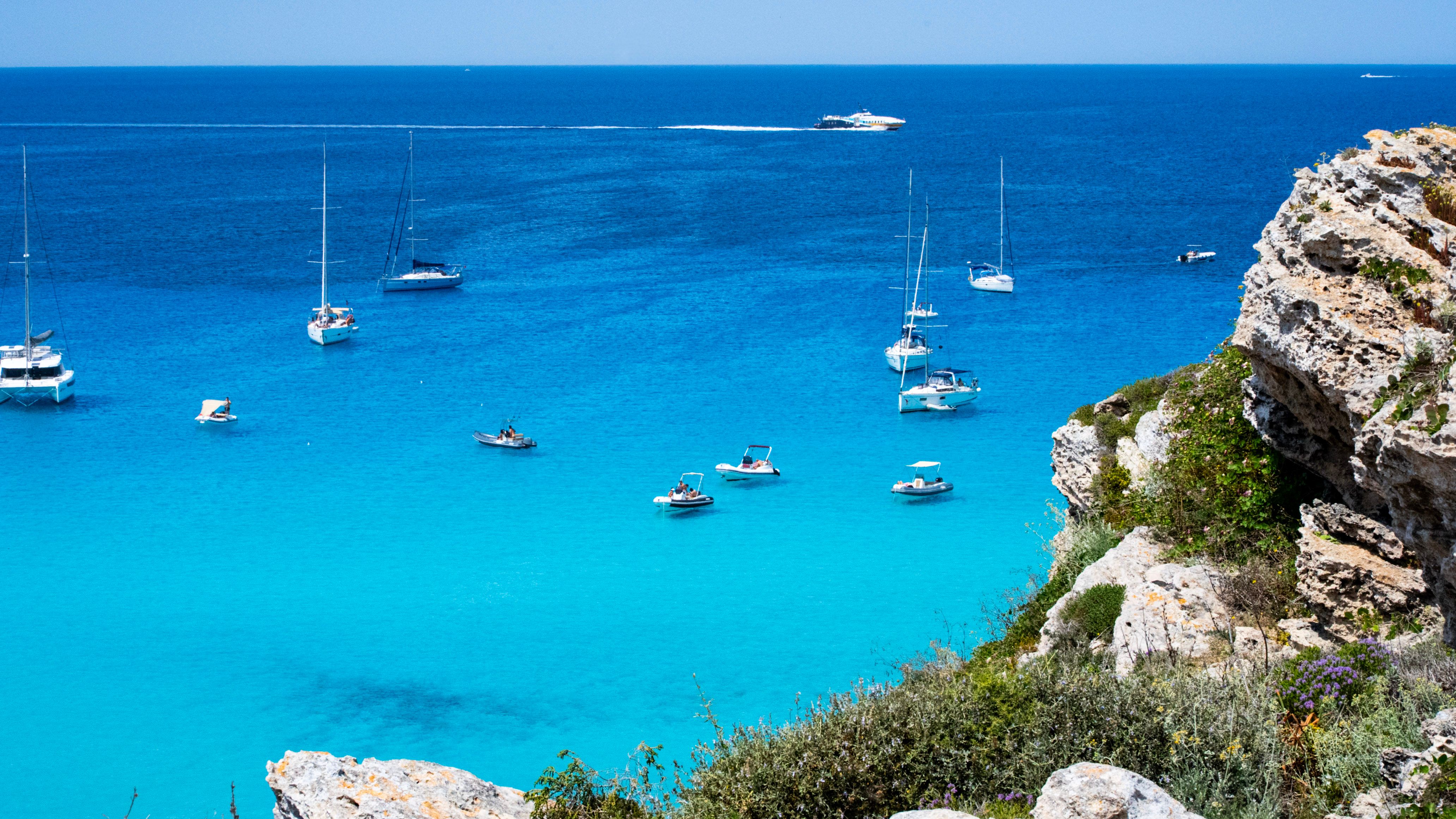 Turquoise sea at Cala Rossa, Favignana