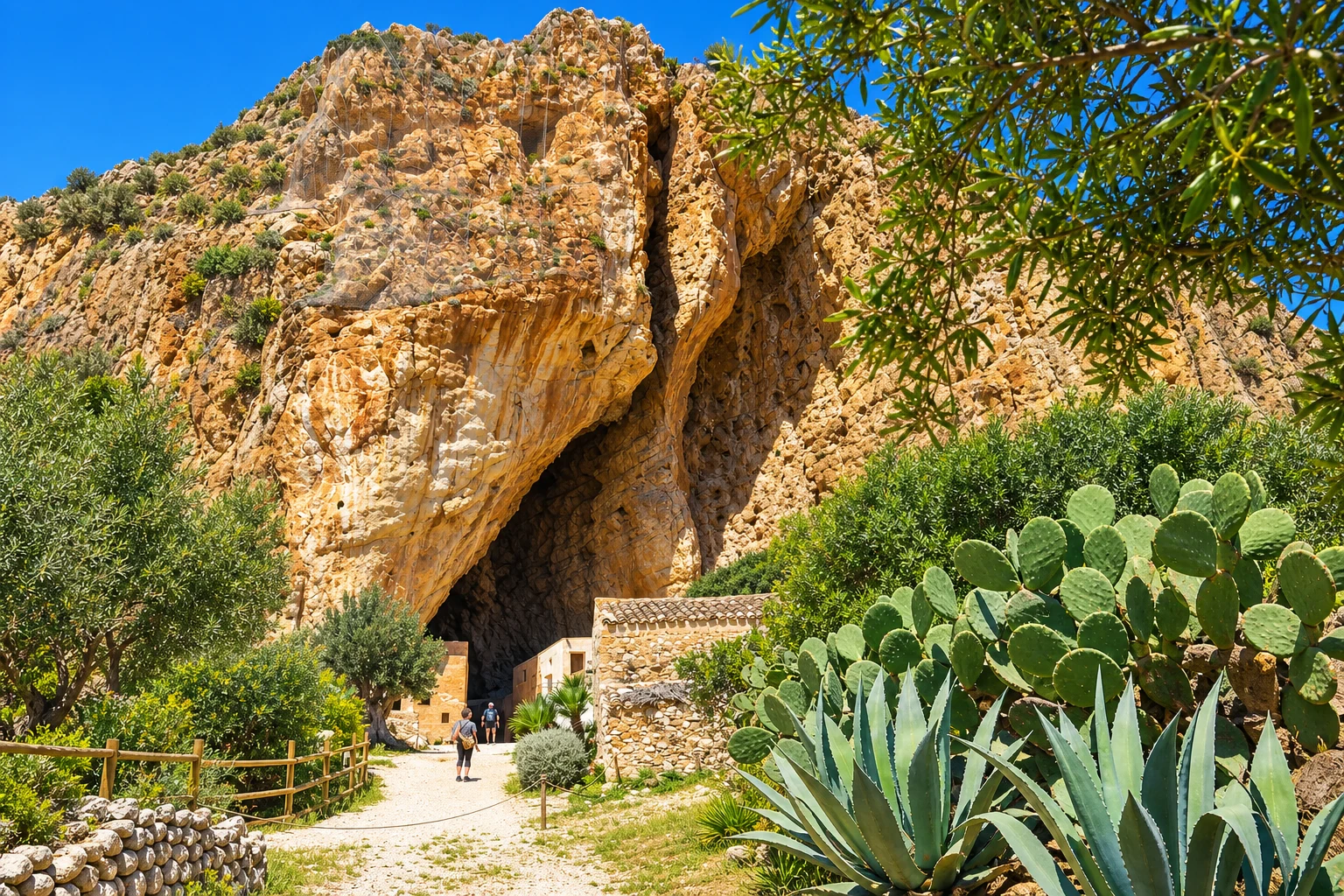 Grotta Mangiapane — travel illustration